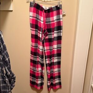 SO Pink and Black Plaid Pajama Pants